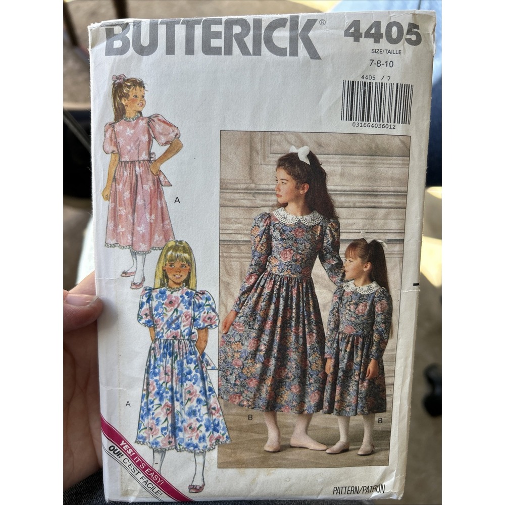 Vintage Butterick sewing‎ pattern 4405 Size 7-8-10 UNCUT